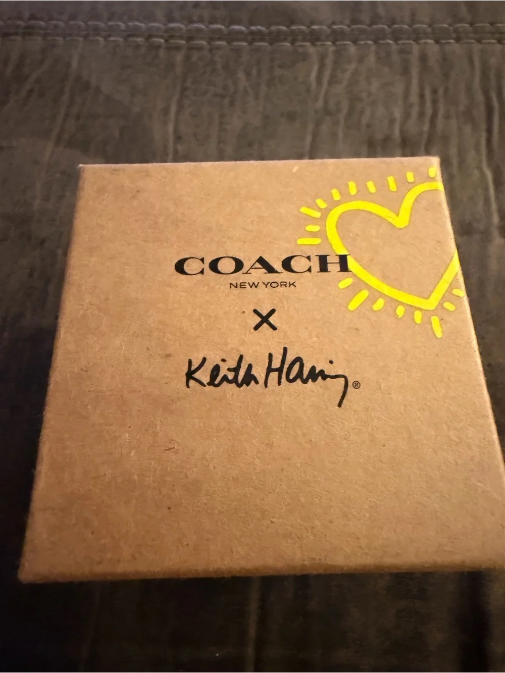 Coach Brown Leather Watch with Black Dial - Keith Haring Motif